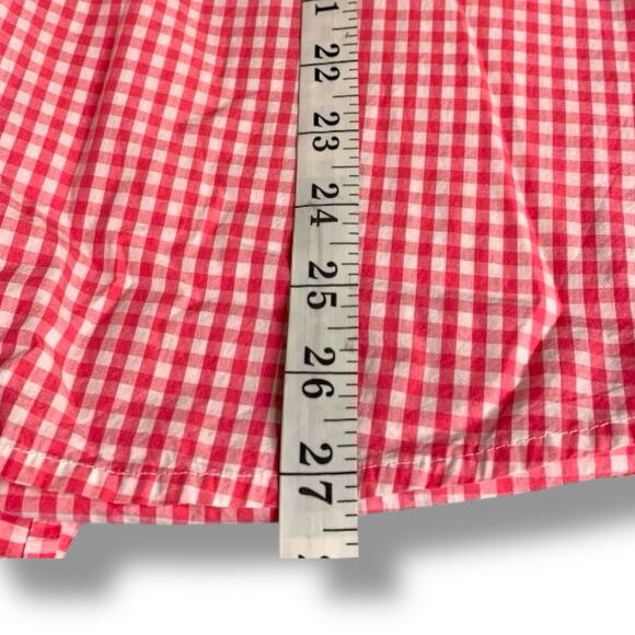 Simply Southern Fishing Shirt Top Size Small Pink Preppy Gingham Button Down - Picture 7 of 7